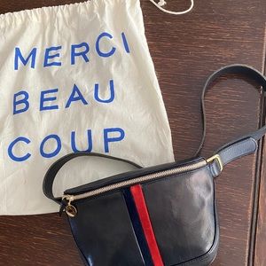 Clare V. Black leather fanny pack